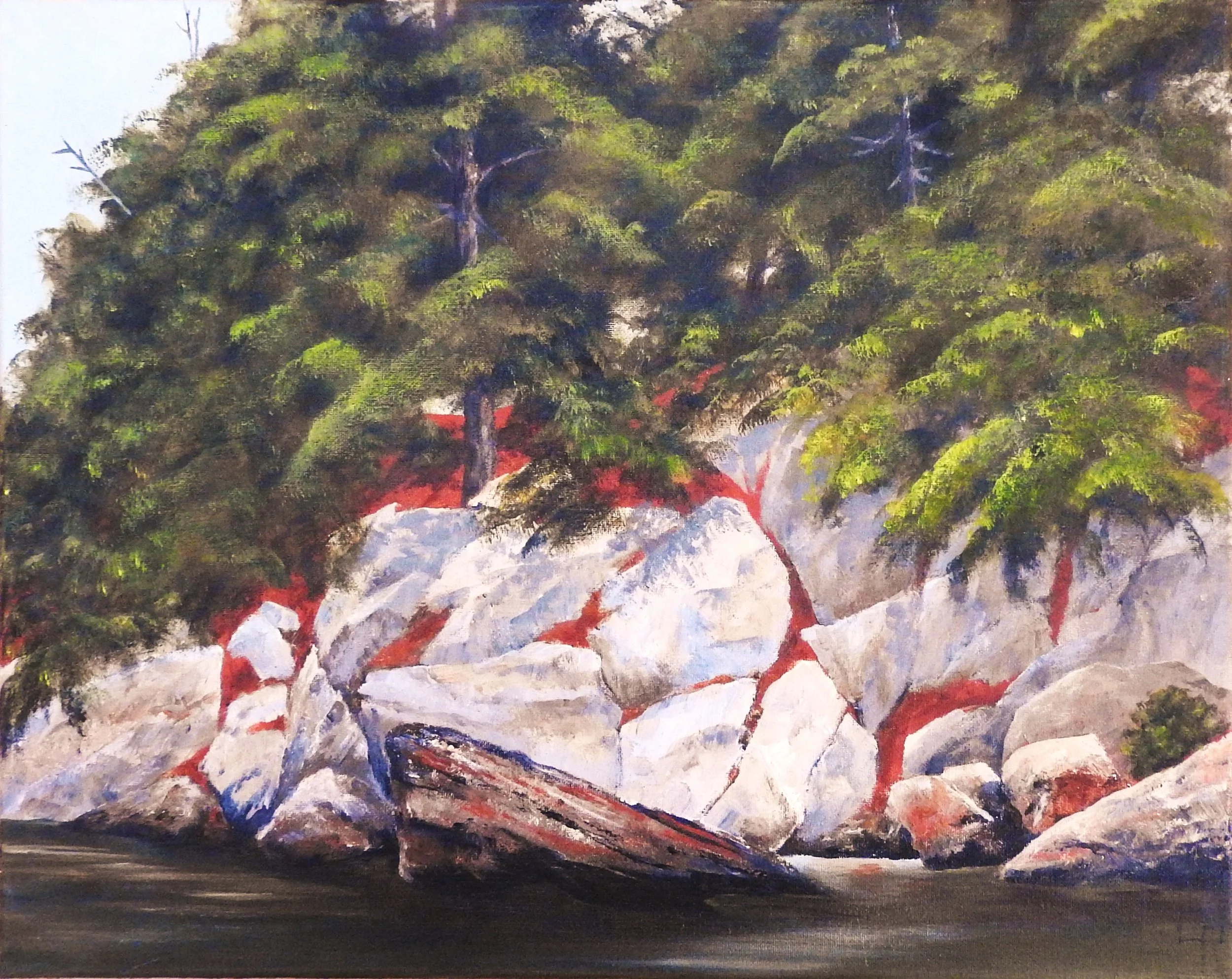 Island Shoreline (20 x 16, acrylic - AVAILABLE $250.00 CAN)