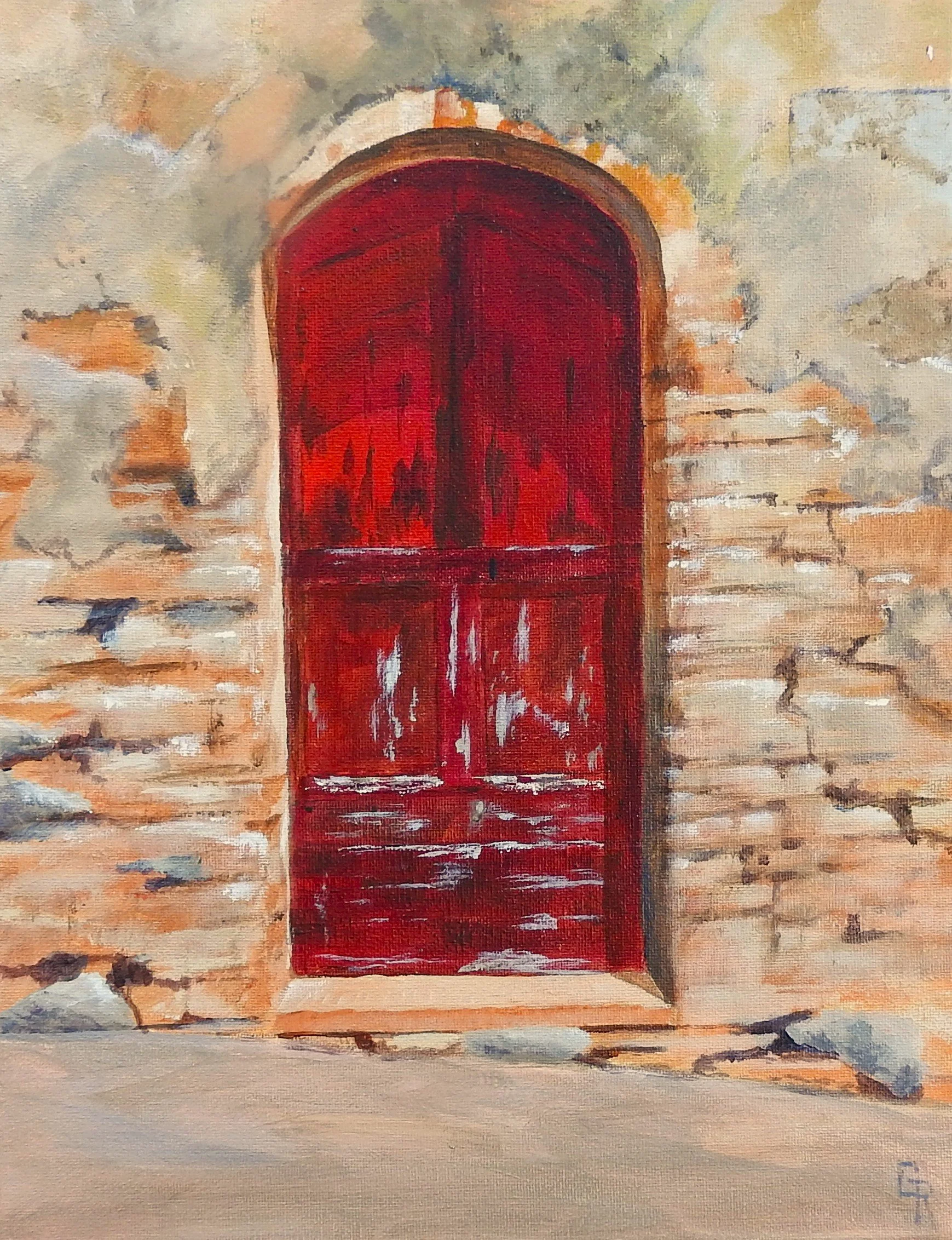 Doorway, San Gimignano (11 x 14, acrylic) SOLD 