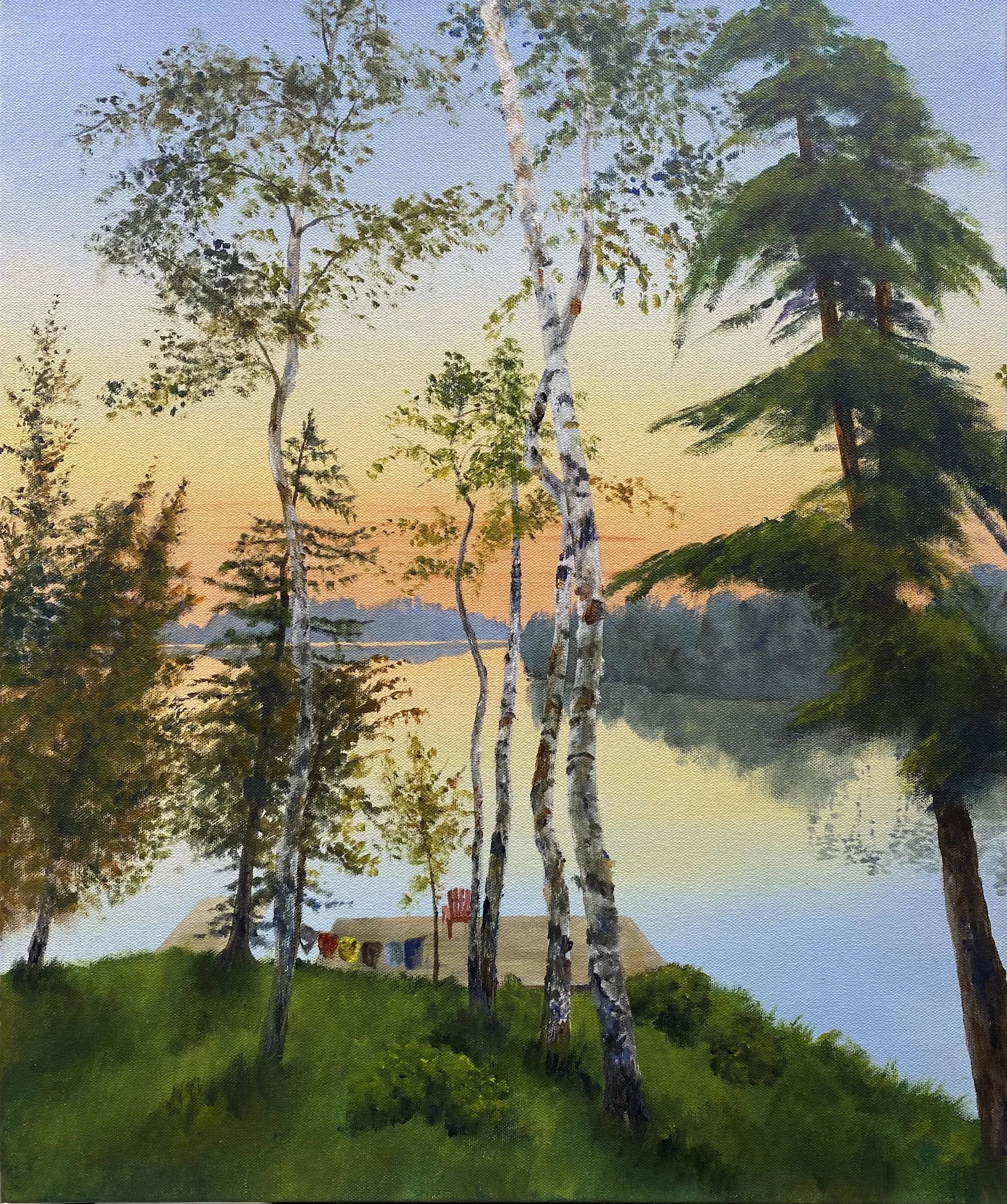 Cottage View (24 x 30, acrylic) 