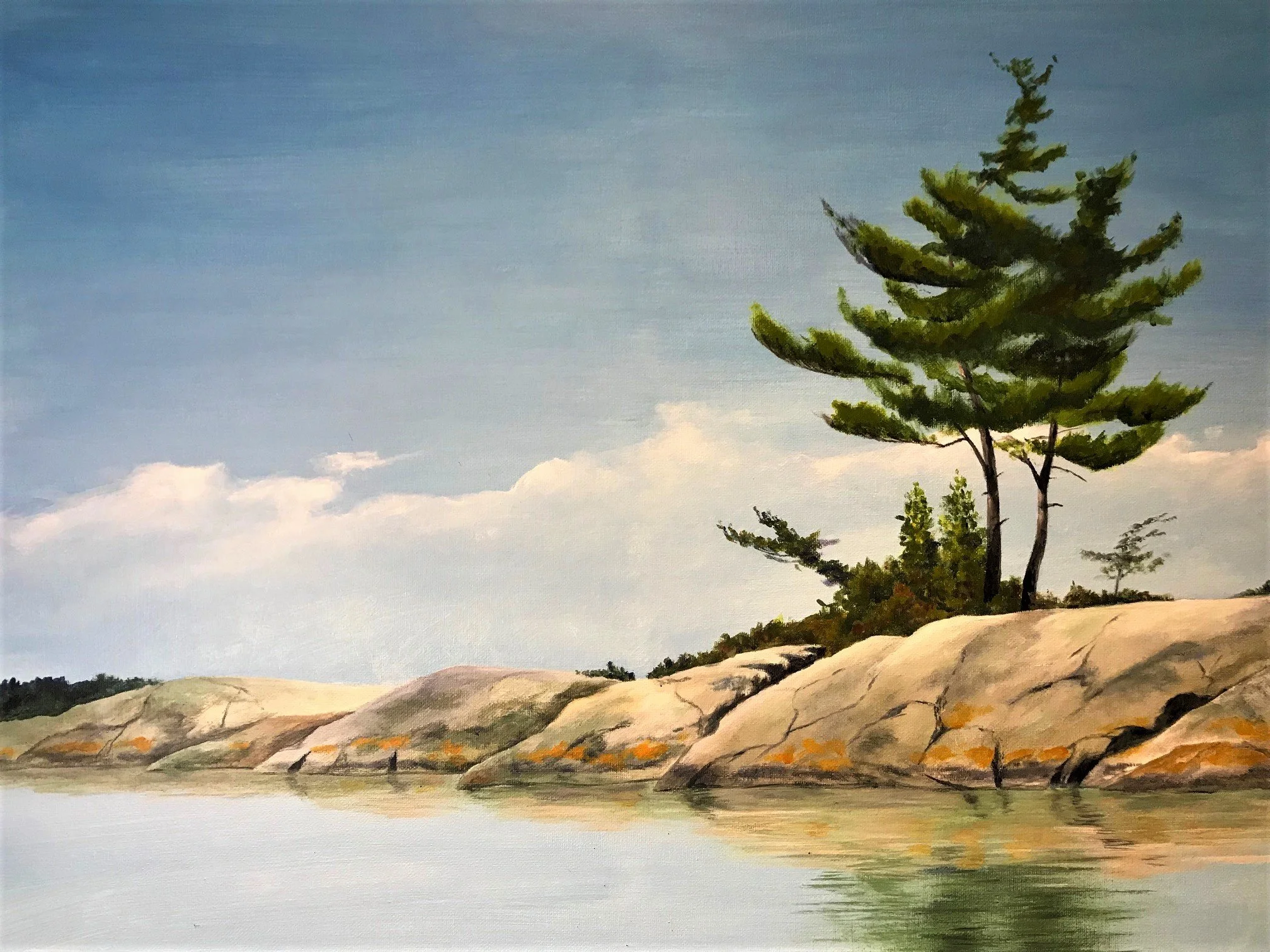 calm Waters, Pomeroy Island 
(24"x16", acrylic) SOLD
