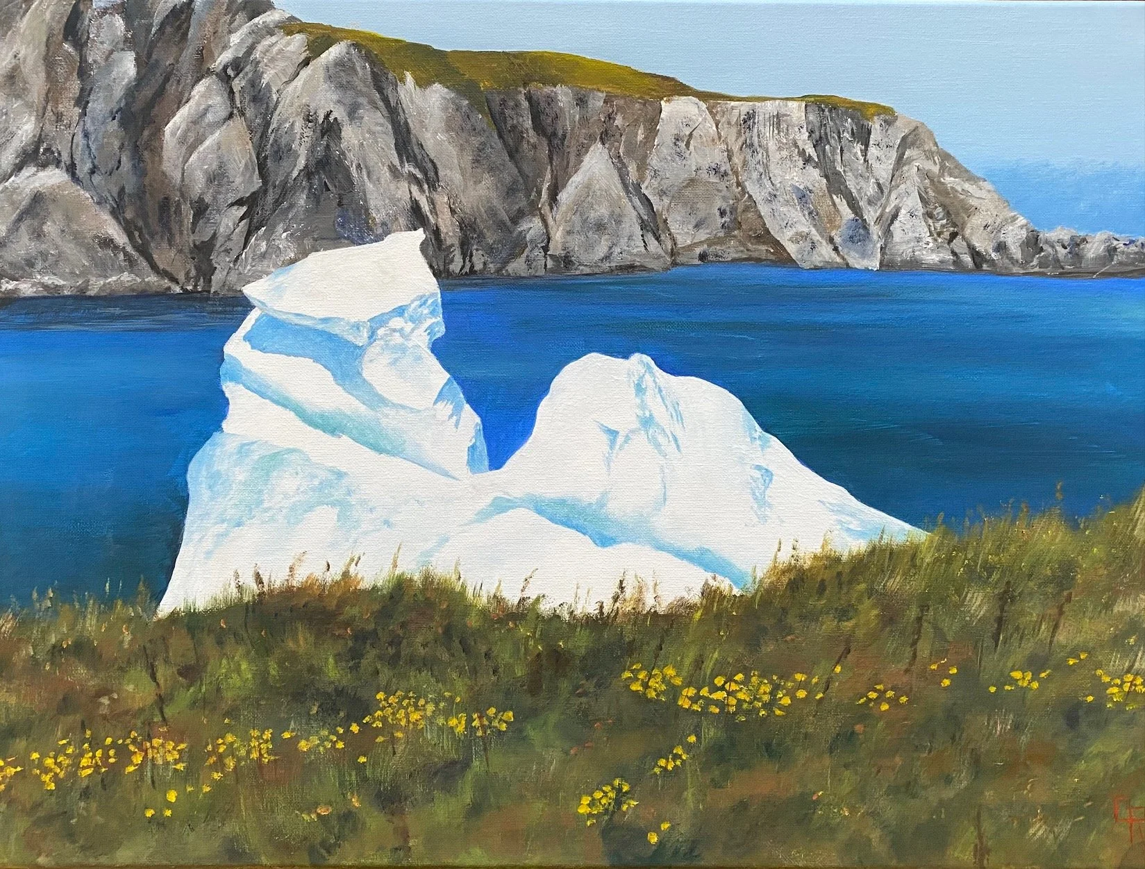 A Welcome Guest, Twillingate, NL (24 x 18, acrylic - AVAILABLE $500.00 CAN)