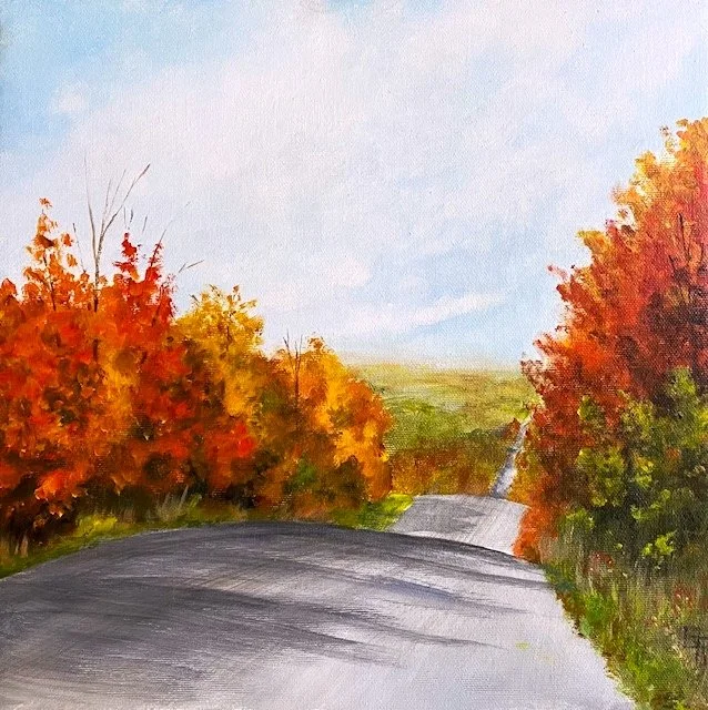 On the Road to the Roost Winery (14 x 11, acrylic, SOLD)