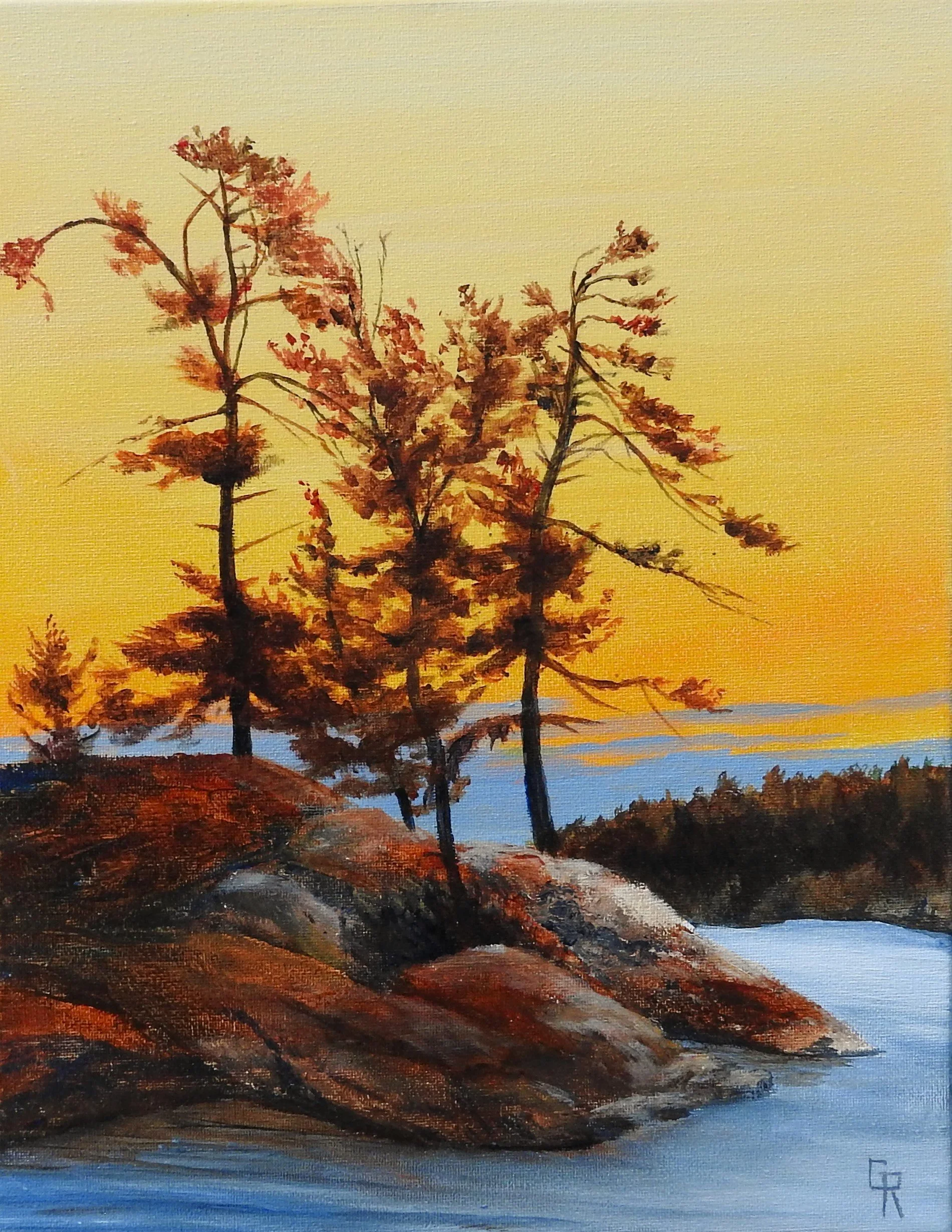 Sunset (11 x 14, acrylic) SOLD