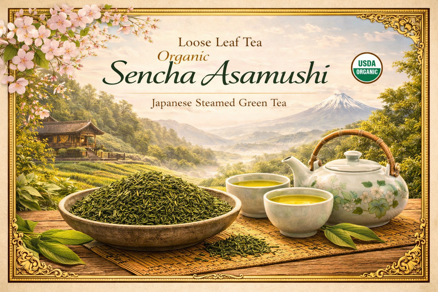 Organic Sencha Asamushi | Light-Steamed Japanese Green Tea