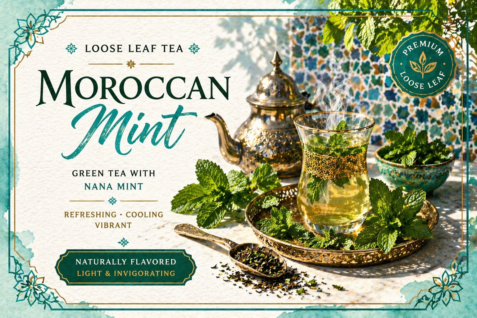 Moroccan Mint Tea | Green Tea with Peppermint Blend