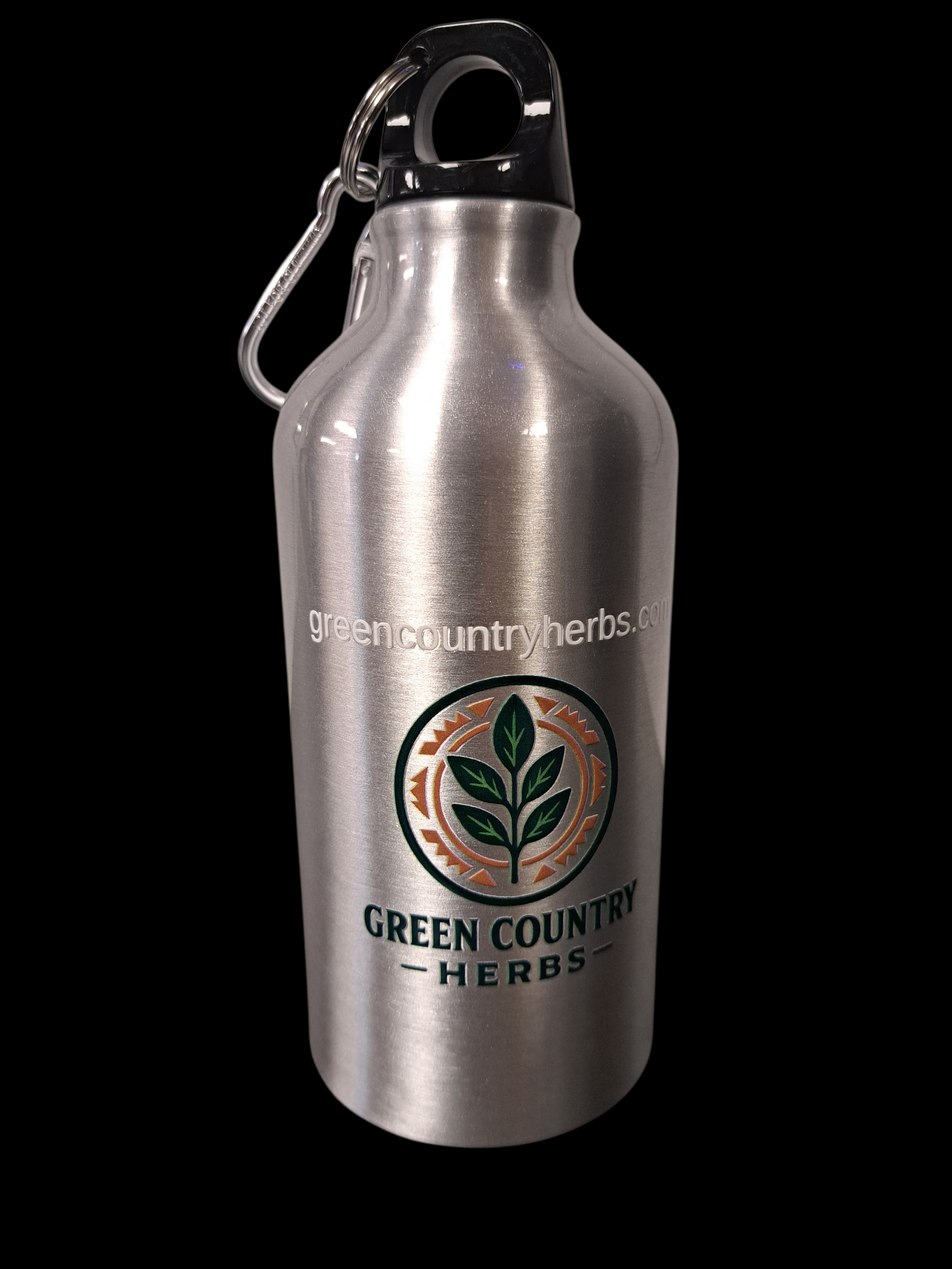 Aluminum Water Bottle with Carabiner - 17 Ounce
