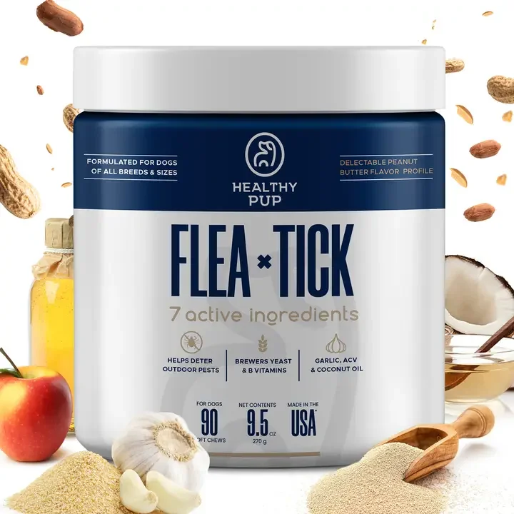 Chew & Heal Flea & Tick Dog Chews | Peanut Butter Pest Support
