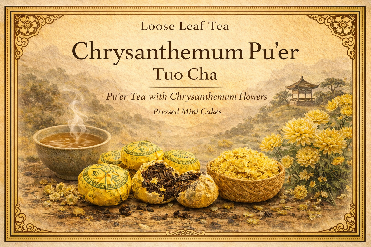 Chrysanthemum Tuo Cha | Traditional Pu’er Tea with Chrysanthemum