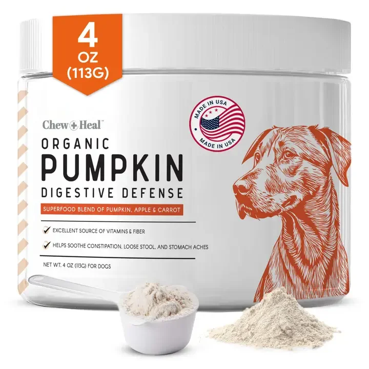 Chew & Heal Pumpkin Powder for Dogs | Digestive Support Superfood Blend