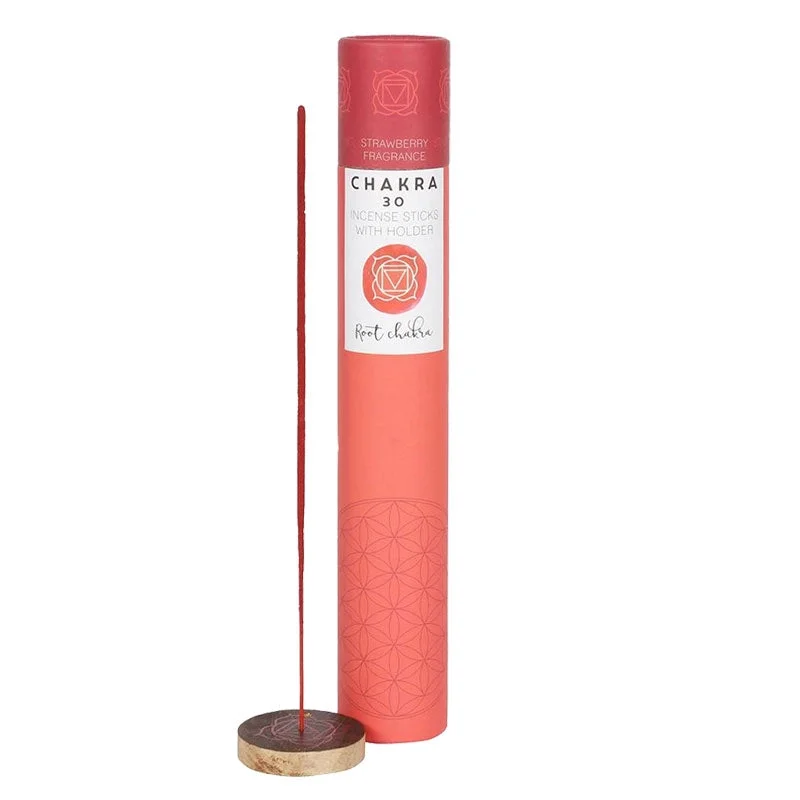 Roots Chakra Incense Sticks – Strawberry Scent, 30 Sticks per Pack