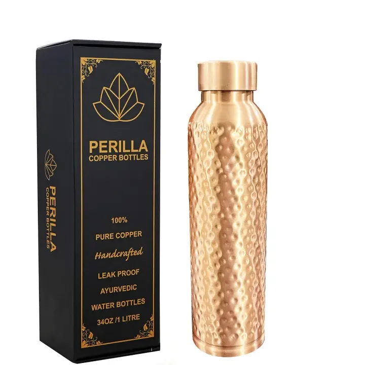 Oreo Hammered Copper Bottle 34oz