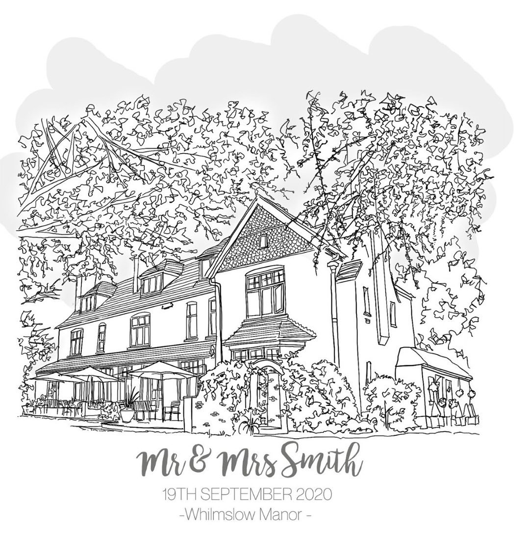 Looking for the perfect wedding sentiment or gift? 💍

Our custom bespoke wedding venue portraits are a beautiful way to celebrate love and create lasting memories. Each piece is uniquely designed to capture the essence of the couple&rsquo;s special 