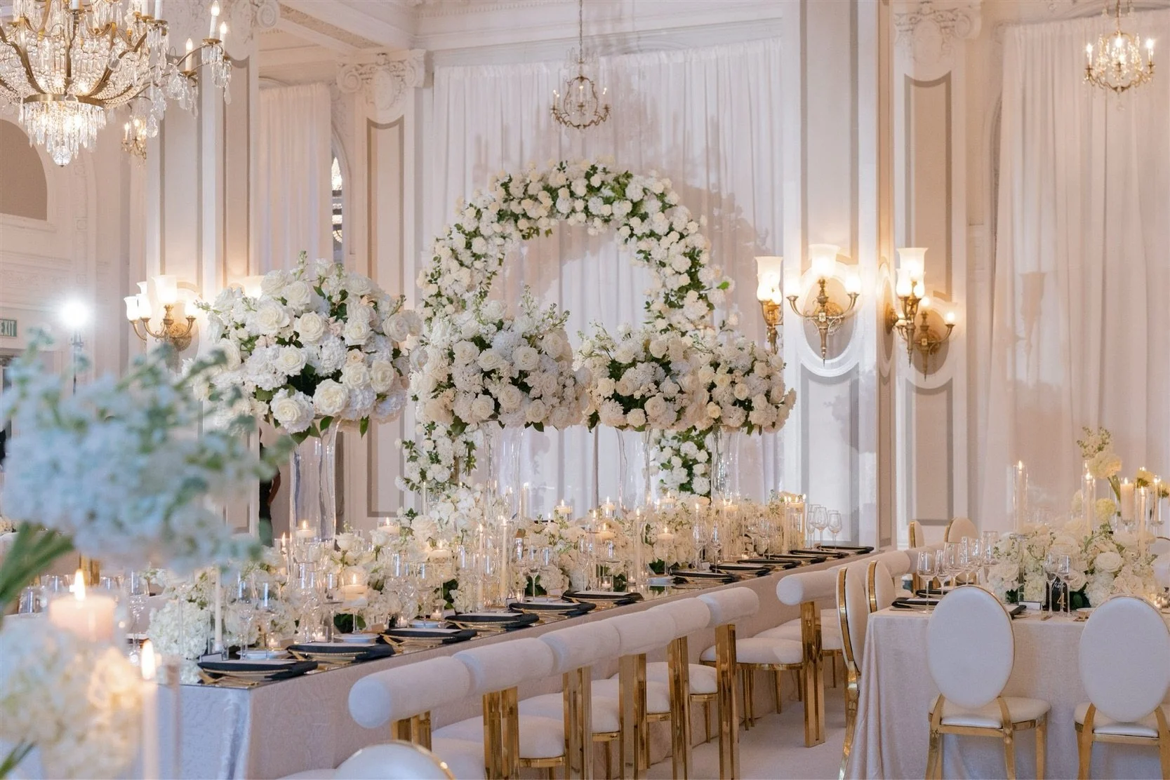Luxury wedding floral and decor in dallas by Belle Decor