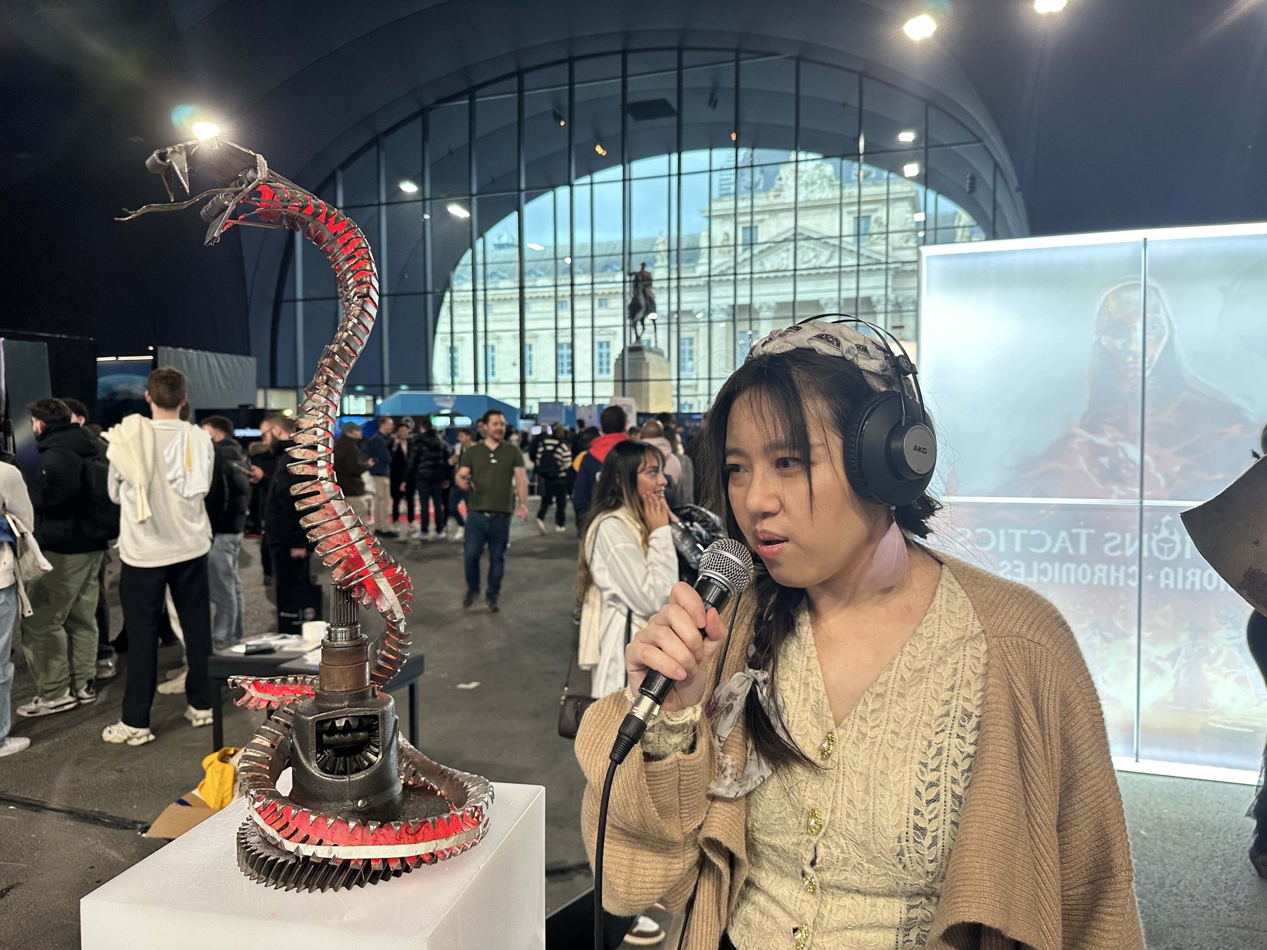 Crypto Influencer, GenAI Conversation with a Sculpture