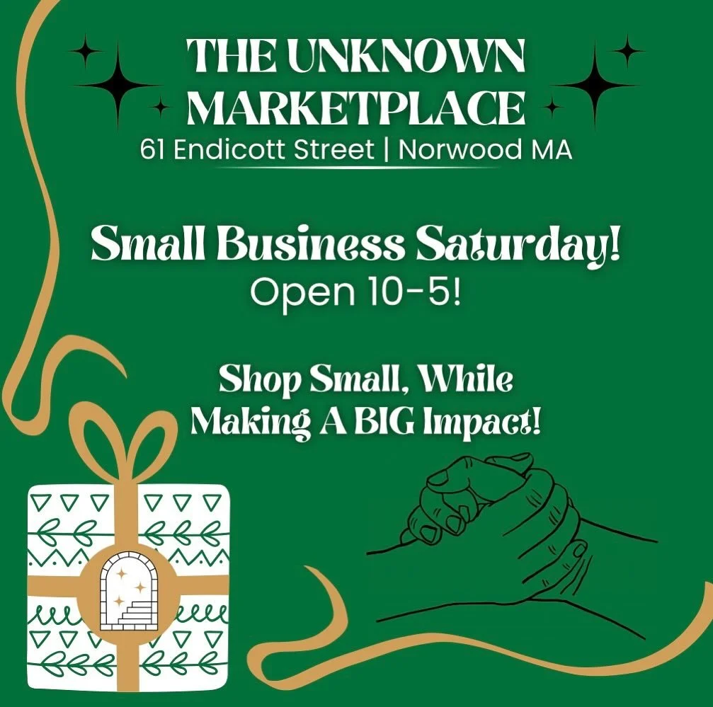✨

Happy Small Business Saturday!
Join Us For Raffles! Goodies! &amp; More!

✨

Support Small Business This Holiday Season!

✨

Store Hours Today:
10-5pm

#smallbusiness
#smallbusinesssaturday 
#shoplocal
#norwoodma
#handmadegifts
#giftshop
#christma