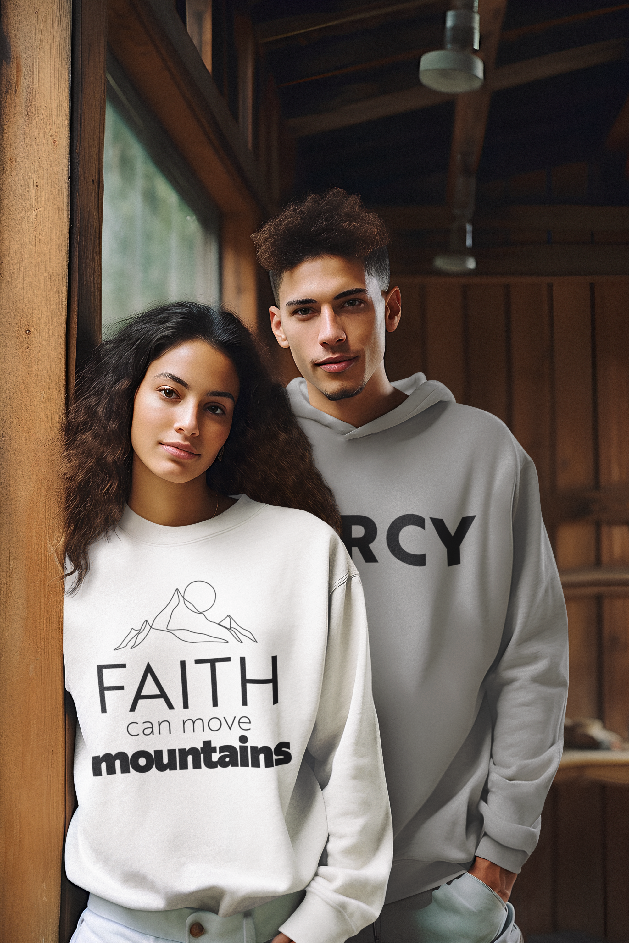 ai-generated-hoodie-and-sweatshirt-mockup-of-a-couple-posing-in-a-wooden-cabin-m36115.png
