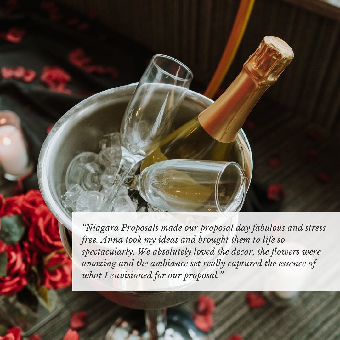 An amazing review from an amazing (and now engaged) client. 😉❤️ At Niagara Proposals, we plan your experience around you and your partner, taking care of every detail so you can be fully present for your big moment. 

❣️Ready to wow your love? Visit