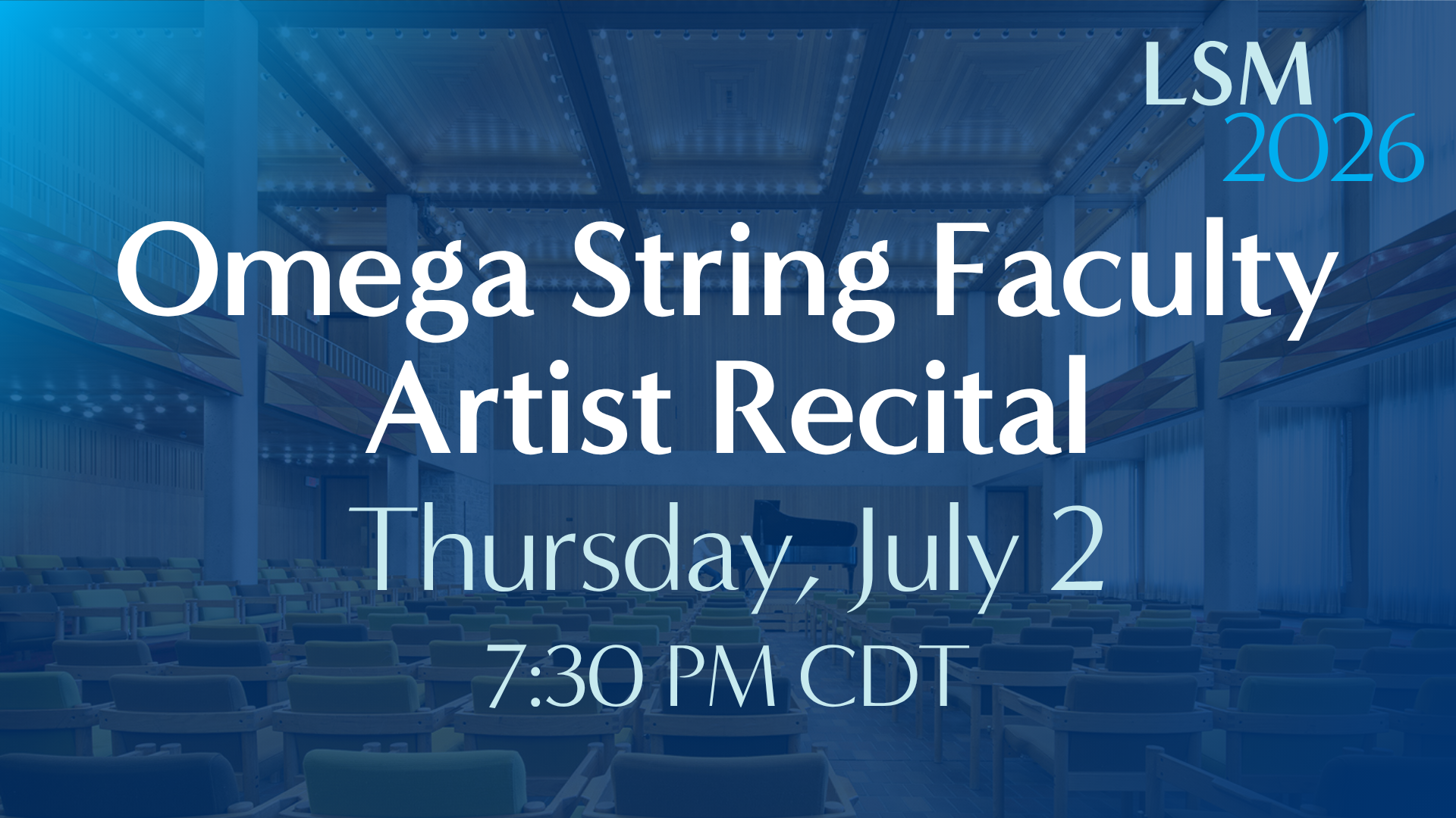 Omega String Faculty Recital • July 2, 2026