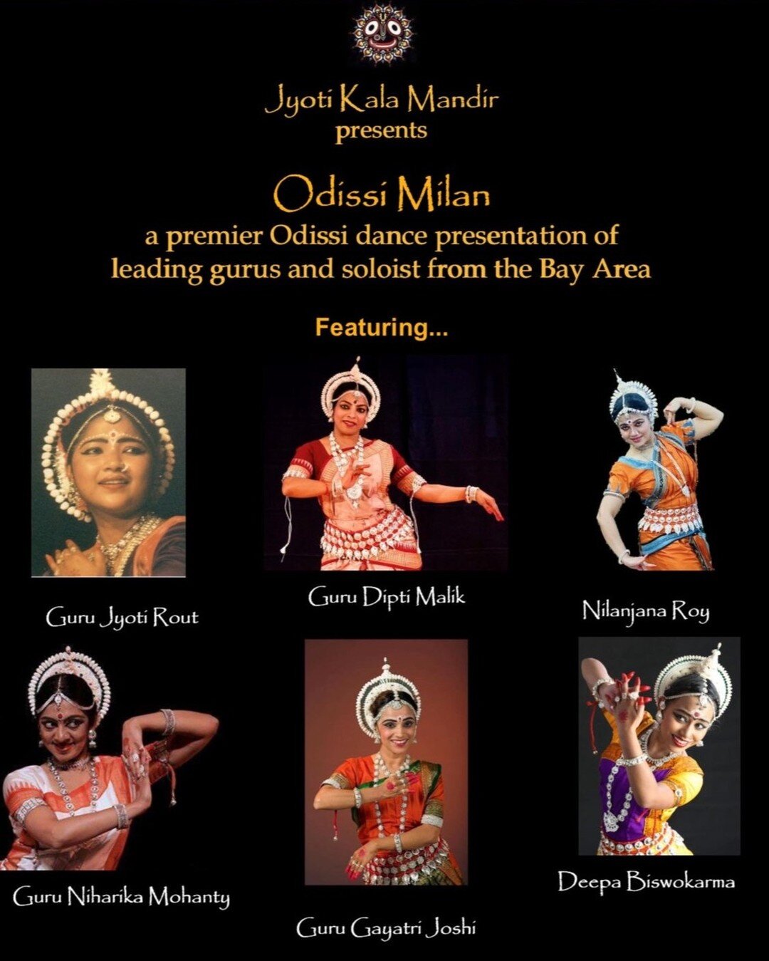 Jyoti Kala Mandir Founder/ Director Guru Jyoti Rout presents Odissi Milan, a premier Odissi dance presentation of leading Gurus and soloists from the Bay Area.

Tickets available in advance only at:
https://tinyurl.com/MilanOdissi

#odissi #odissidan