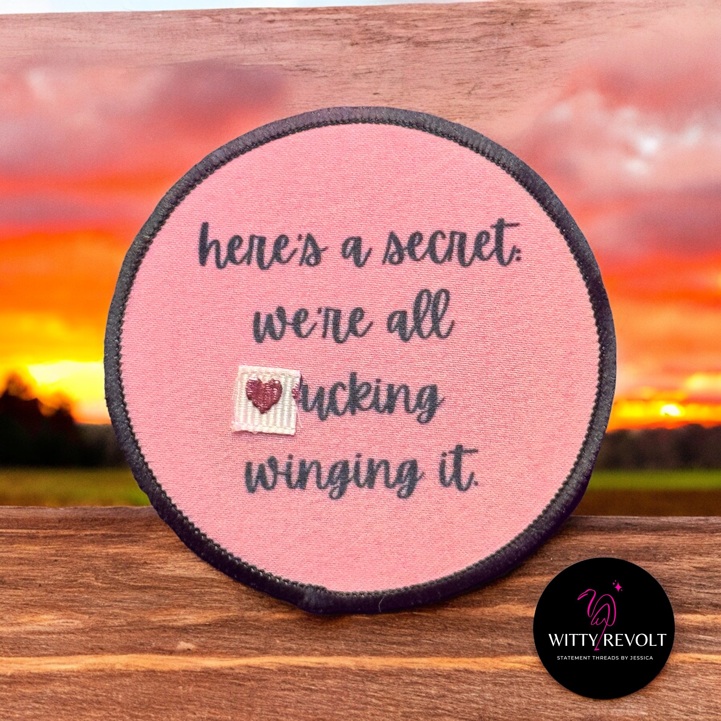 Boldly Winging It - Iron on patch