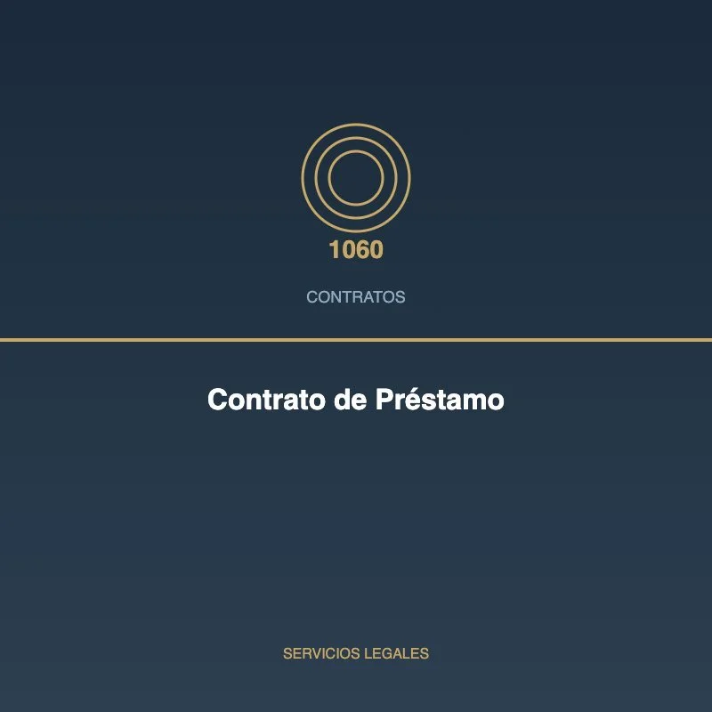 Contrato de Préstamo