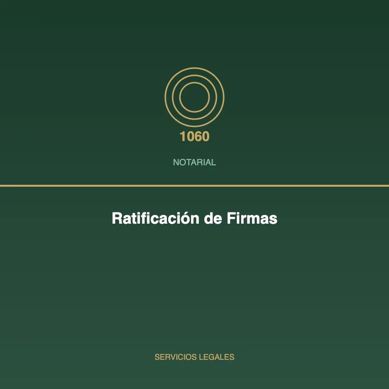 Ratificación de Firmas