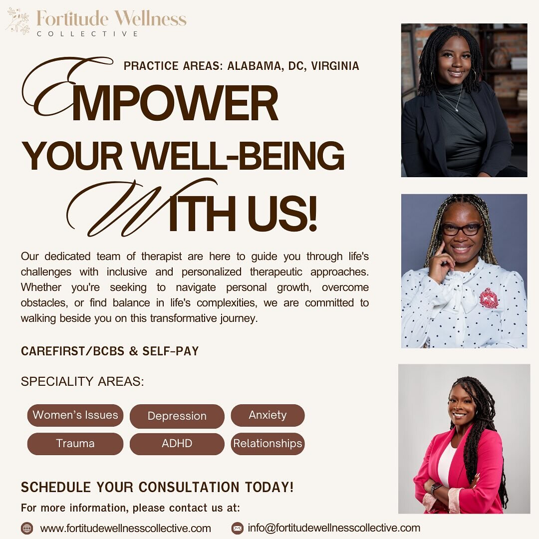 Accepting New Clients!
Discover your strength and embrace personal growth with the Fortitude Wellness Collective. Our specialized team is here to guide you through life&rsquo;s challenges with a tailored approach that celebrates your individual journ