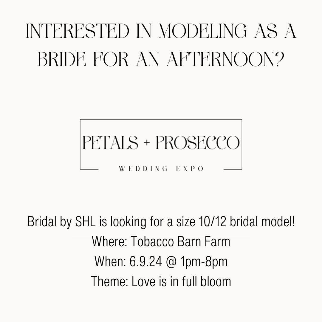 If interested, please send your contact information and pictures to info@bridalbyshl.com! 

bridal by shl, bridal boutique, bridal expo, styled shoot, model call, styled shoot model