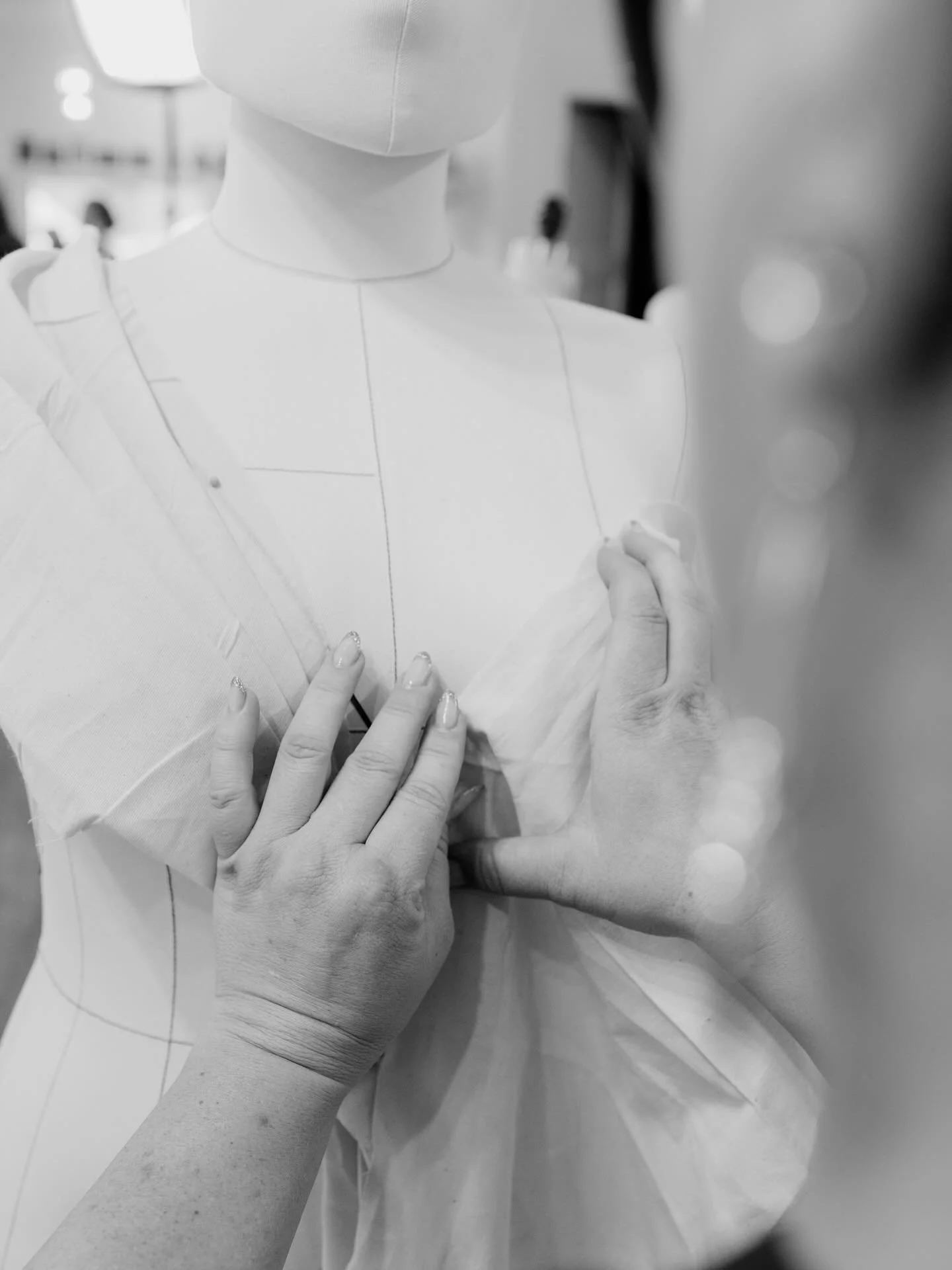 Did you know we do in-house alterations? 

That's right! If you purchase your gown with us, you can make an appointment to have your gown altered by our team of excellent, experienced seamstresses! 

Whether you need basic alterations such as, a hem 