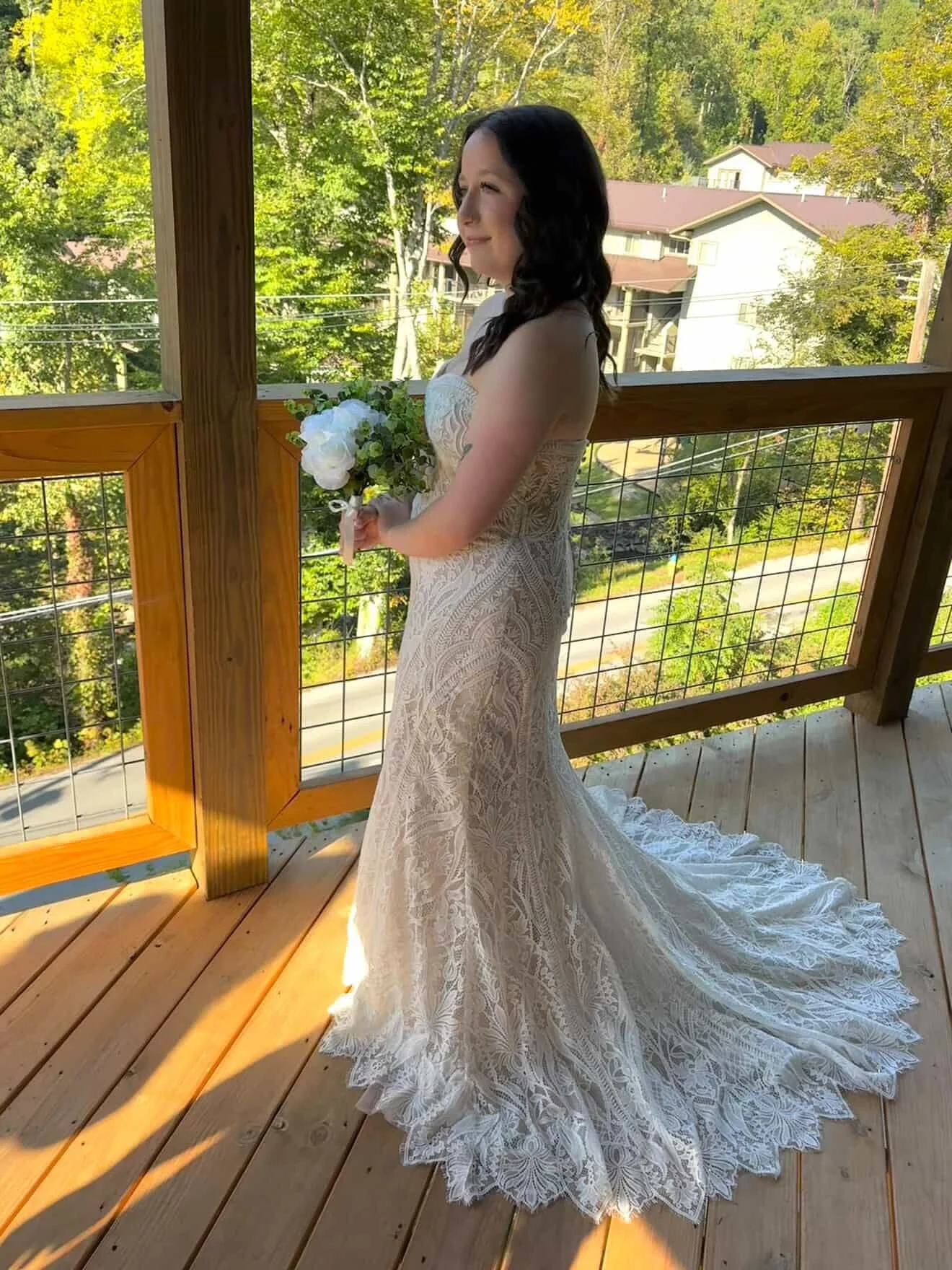 our gorgeous bride in the reba gown from @allurebridals 🤍 

There's no better place to tie the knot than the mountains with your forever person🫶🏼 

| shl bride | bridal boutique | bridal gown | bridal by shl | allure bridals | allure bride | kc br