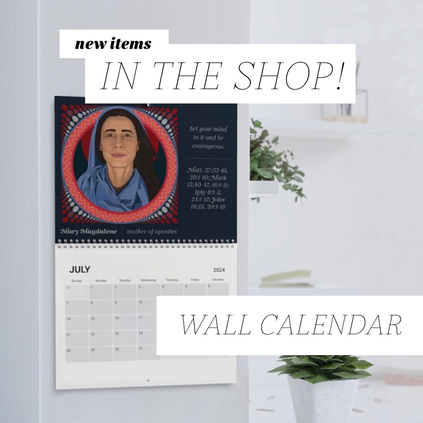 Happy Tuesday! 

I&rsquo;ve added some new items to the shop today and wanted to share! 

Wall calendar &amp; 3 new prayer cards! 

I&rsquo;ve also been busy pulling together all the content for the desert mothers study/mini-retreat package I am rele