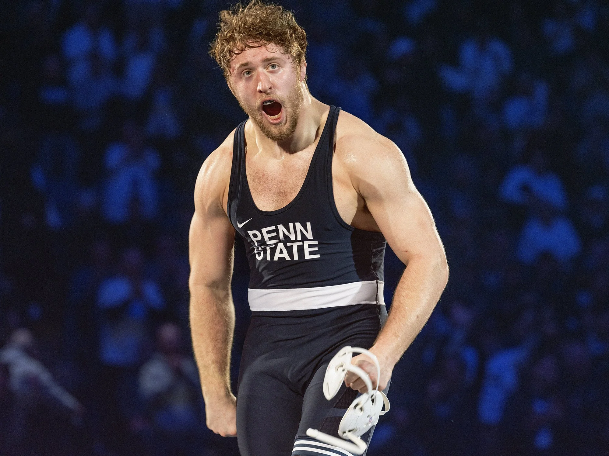 Penn State University Wrestling at the Bryce Jordan Center. Connor Mirasola. 