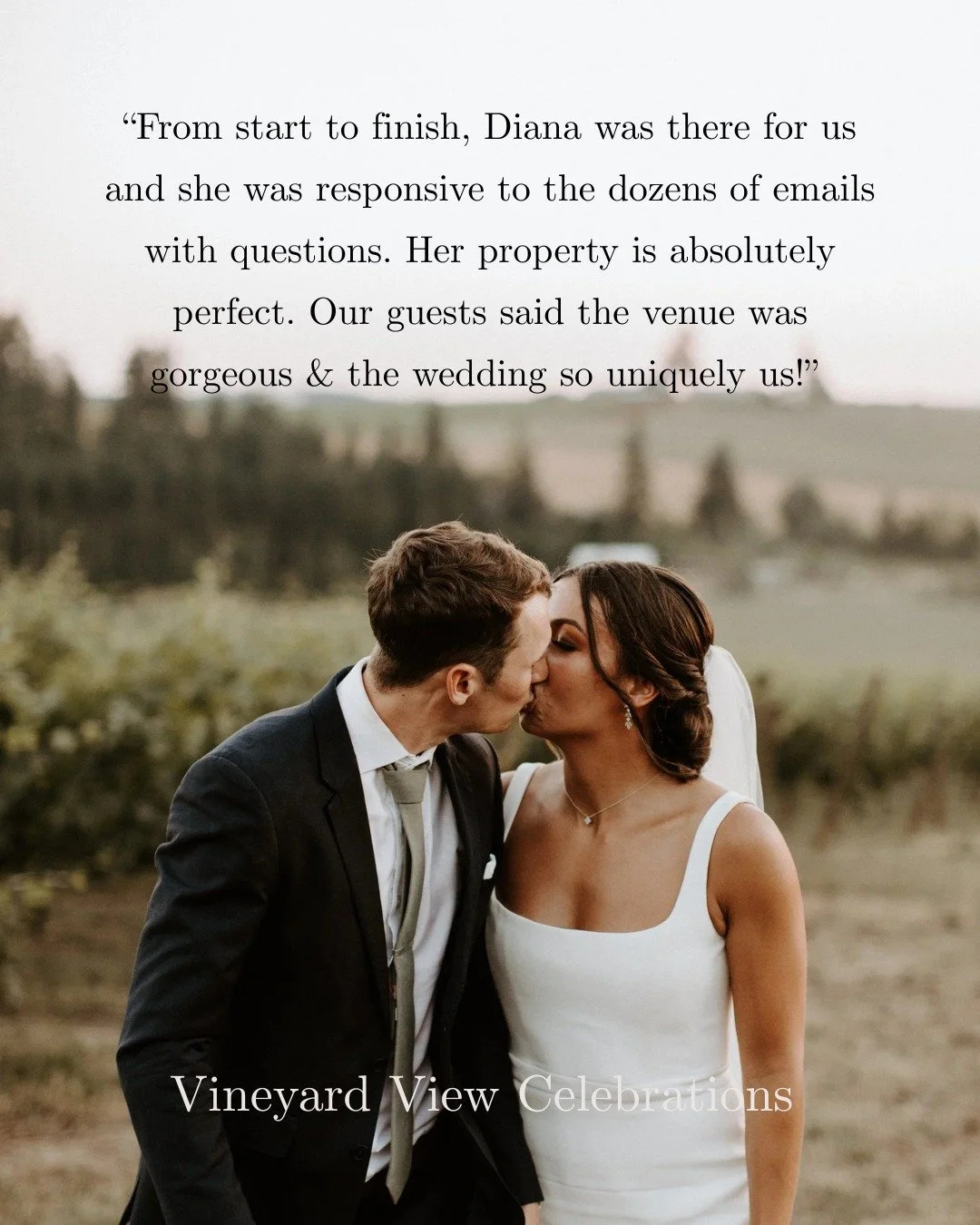 At Vineyard View Celebrations, our goal is simple: to be present, responsive, and genuinely invested in your day, so your wedding feels personal, seamless, and unmistakably you.

When couples tell us their guests couldn&rsquo;t stop talking about the