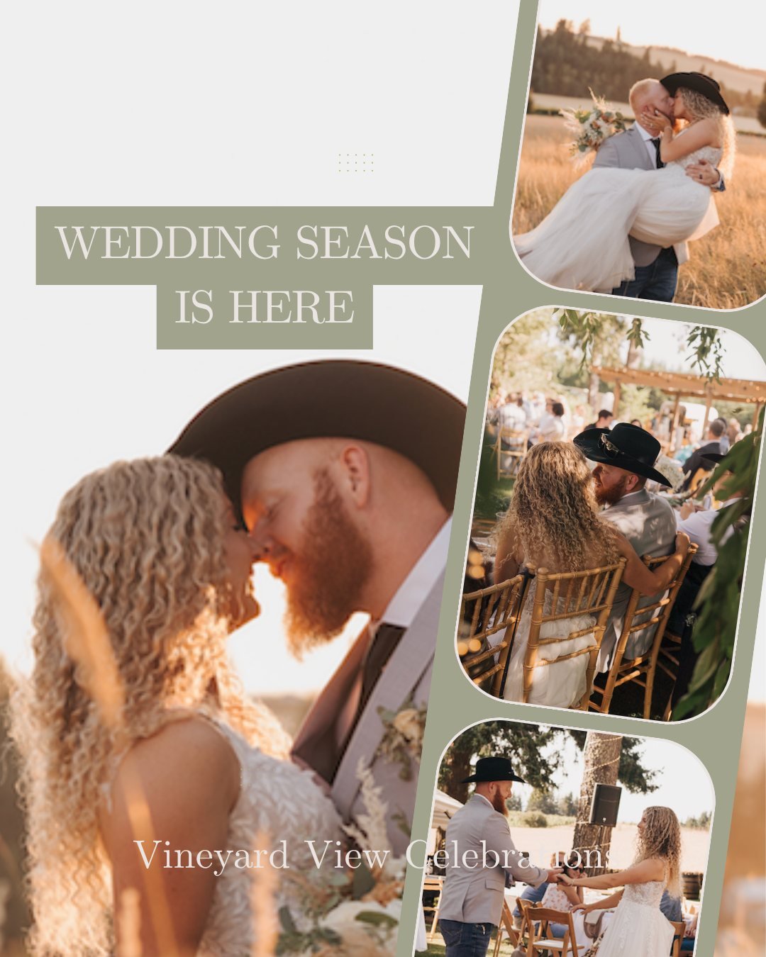 Wedding season is here.

Guests arrive, explore Silverton, and celebrate all weekend long.

2026 &amp; 2027 wedding dates are now booking.

DM &ldquo;2026&rdquo; for availability.

✨ Vineyard View Celebrations
📍Oregon
🥂 A place to gather, celebrate