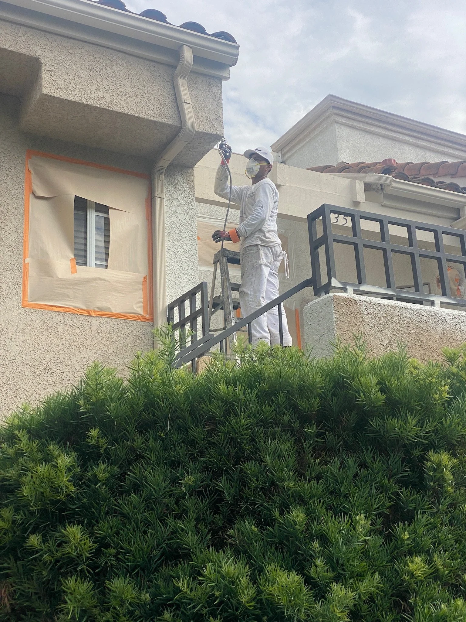 Full exterior repaint for a townhome community in Orange County California.
