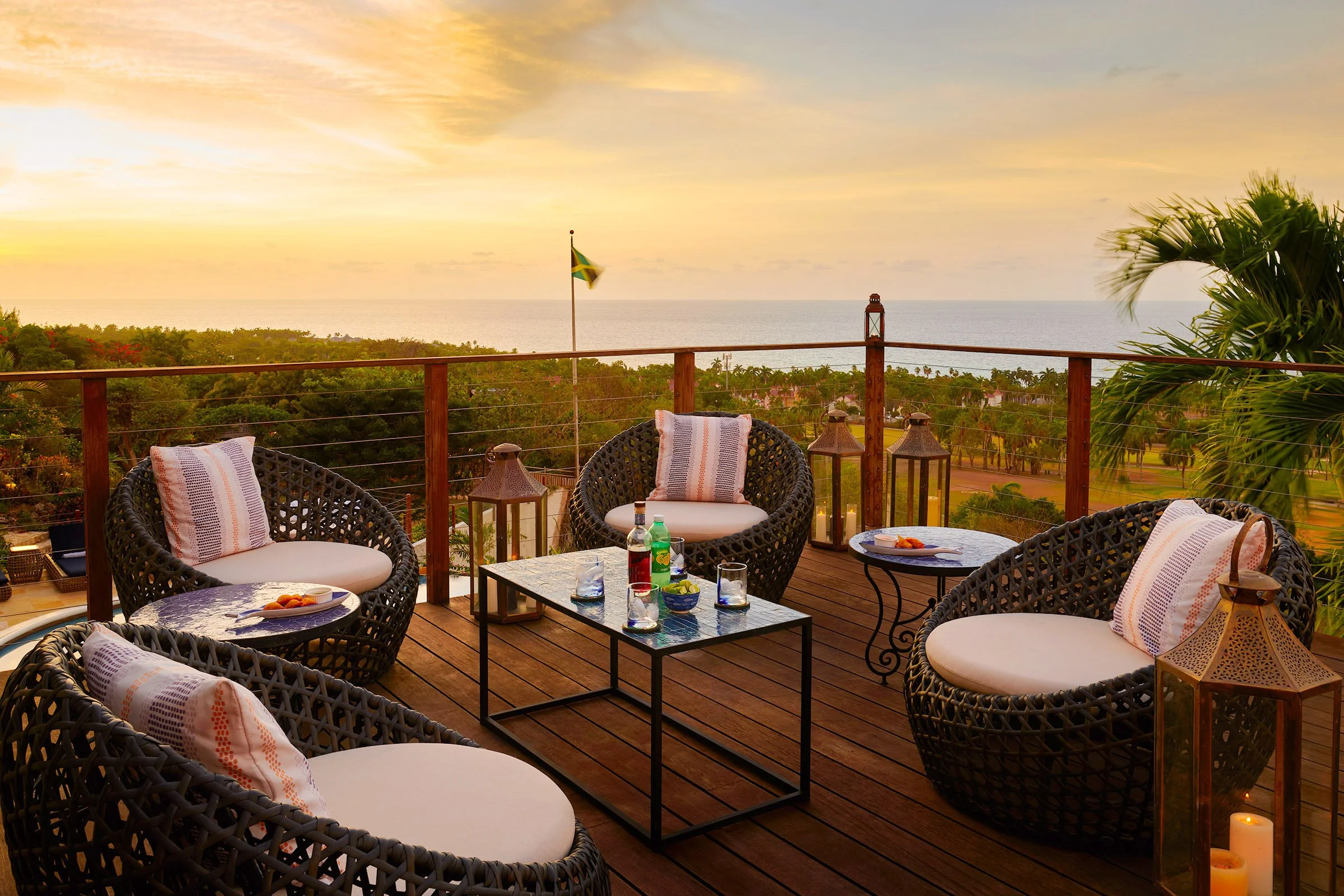 Sunset deck outside of the Bromeliad room- accessible separately for all to enjoy. 