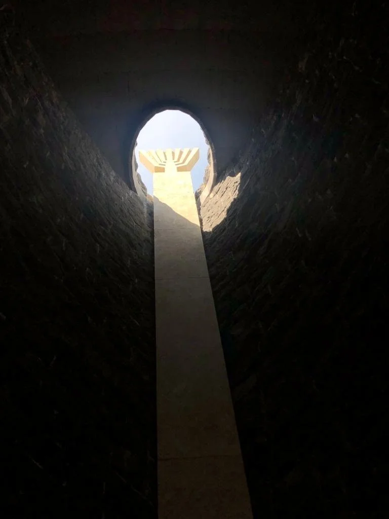Jewish memorial skylight, Dachau.JPG