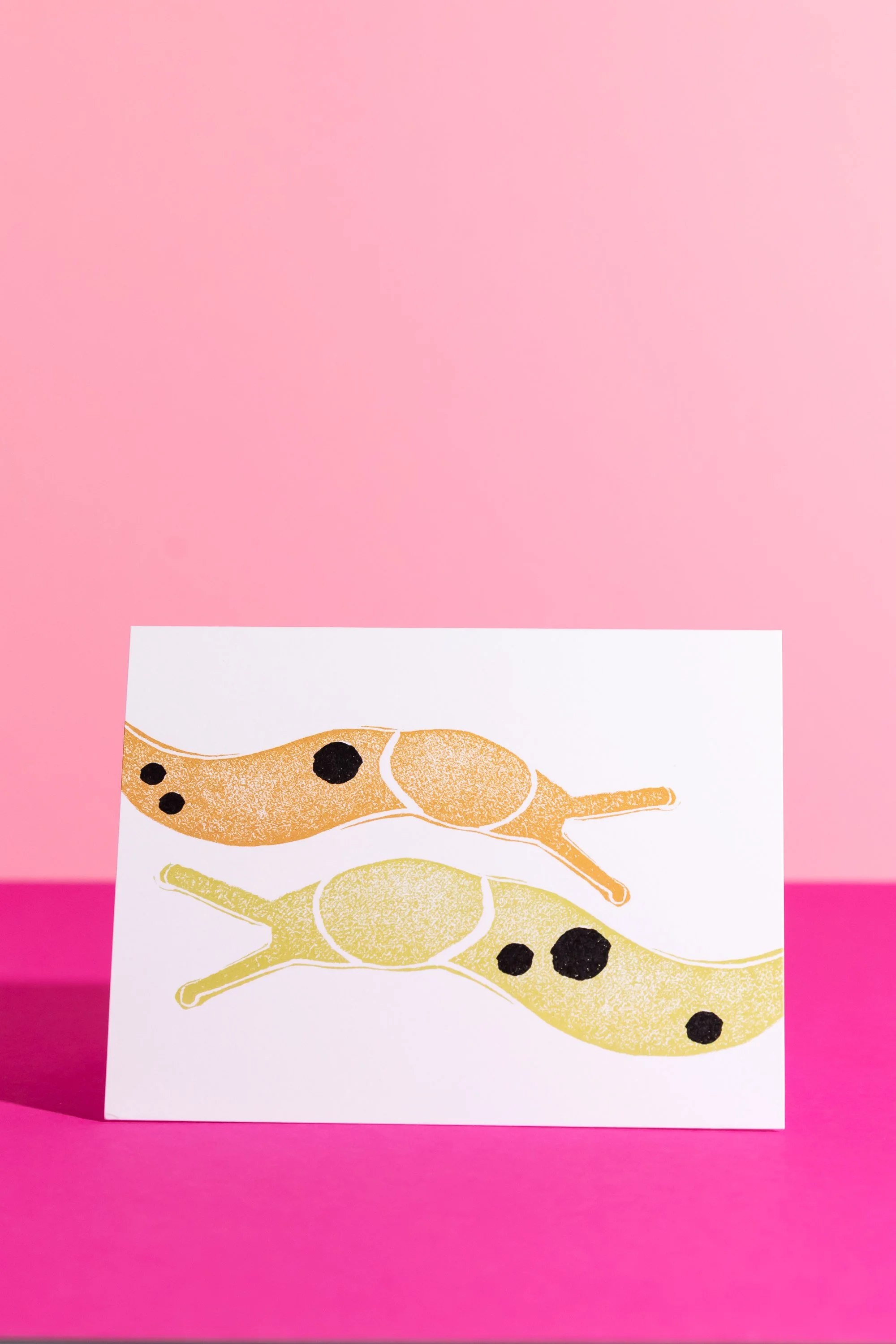 "Slug Love" Linocut Greeting Card