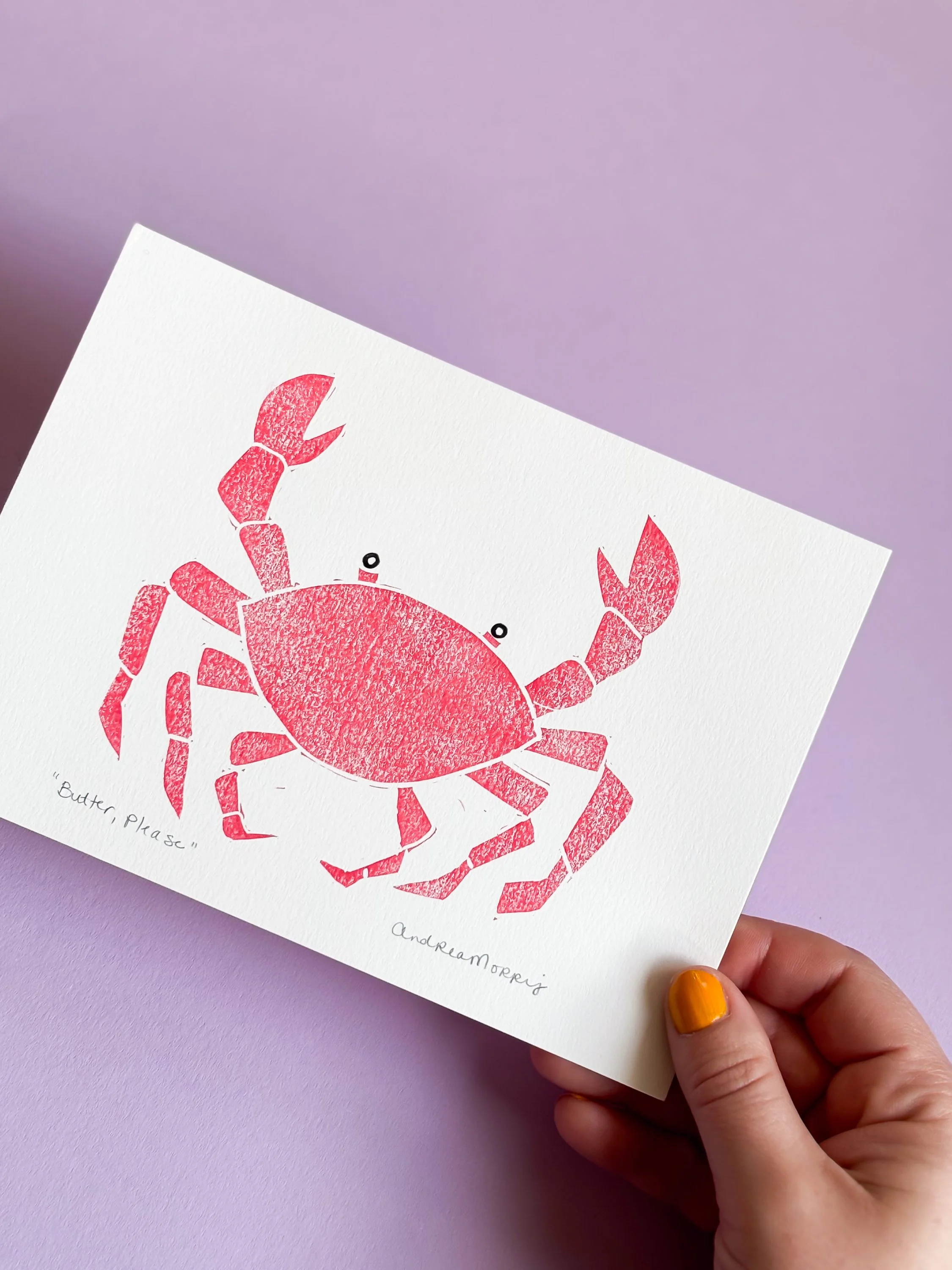 "Butter, Please" Linocut Print