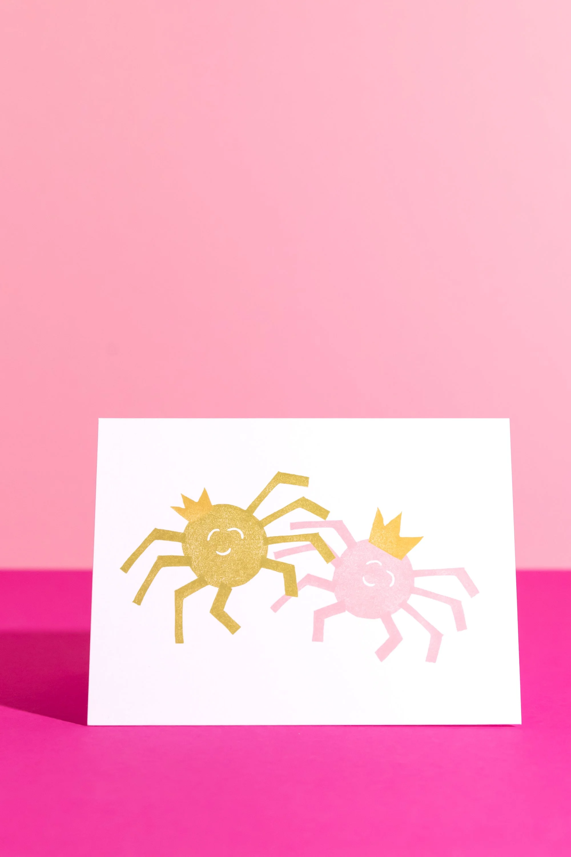 "Spider Queens" Linocut Greeting Card
