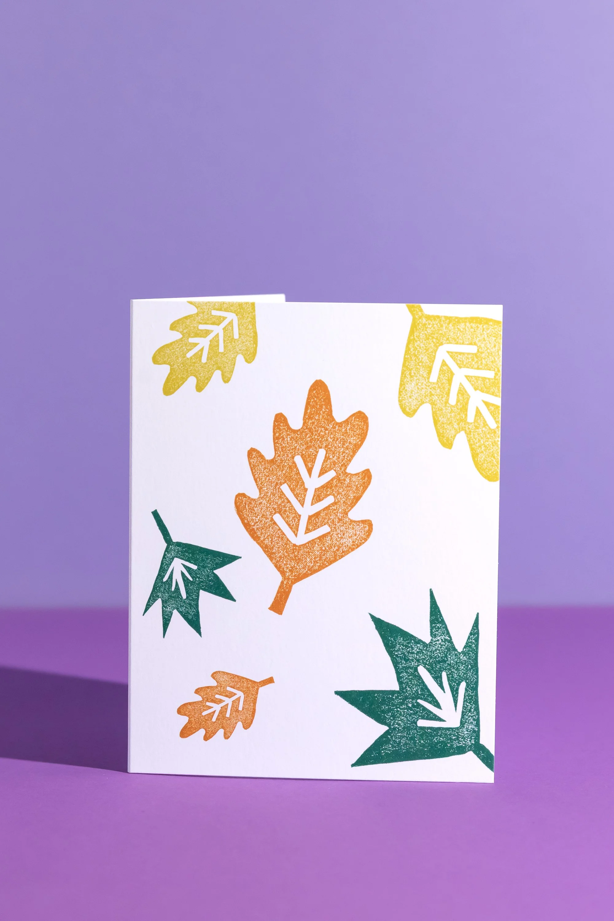 "Autumnal" Linocut Greeting Card