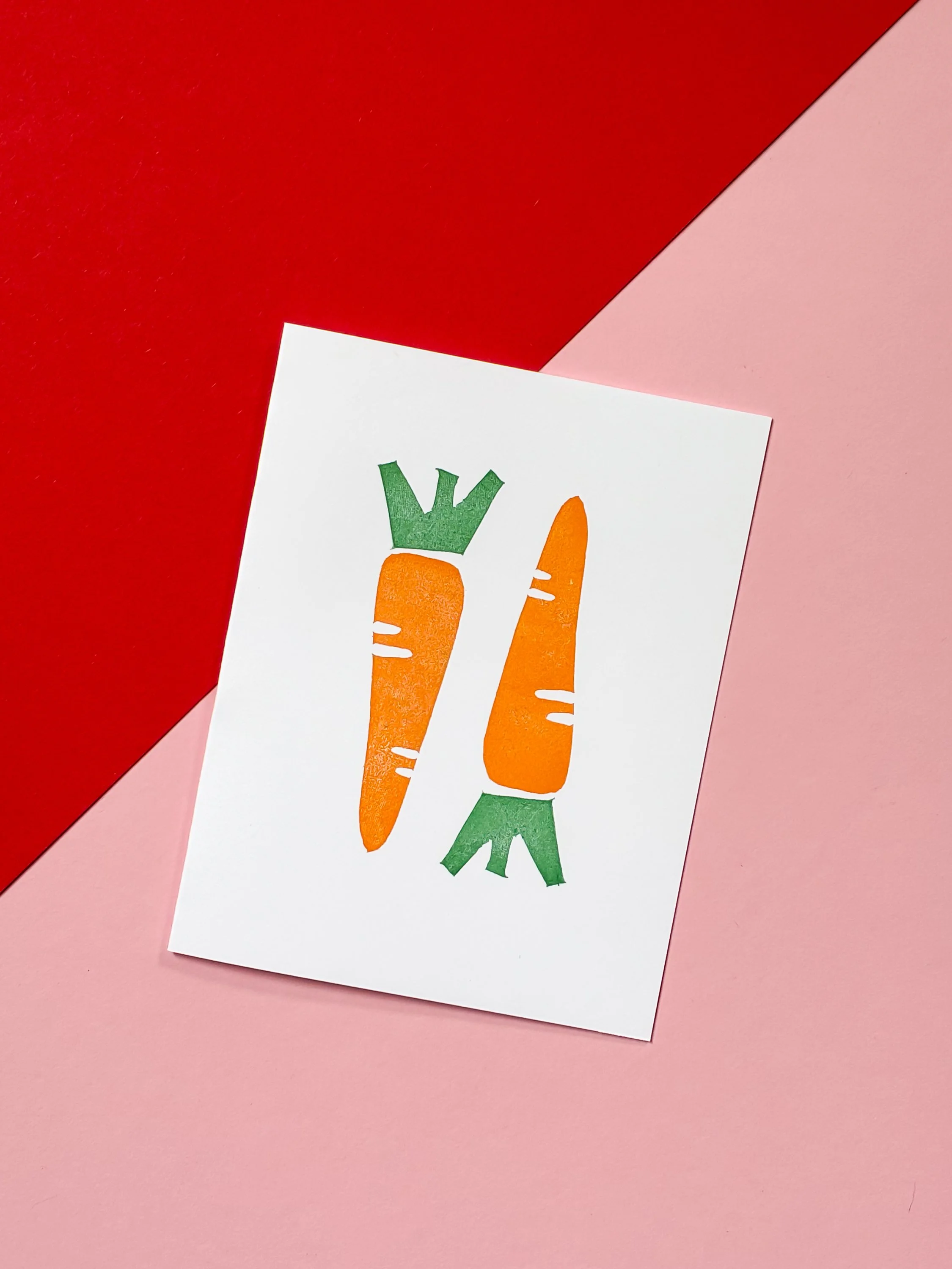 Handprinted Linocut Greeting Card - "Soup Season"