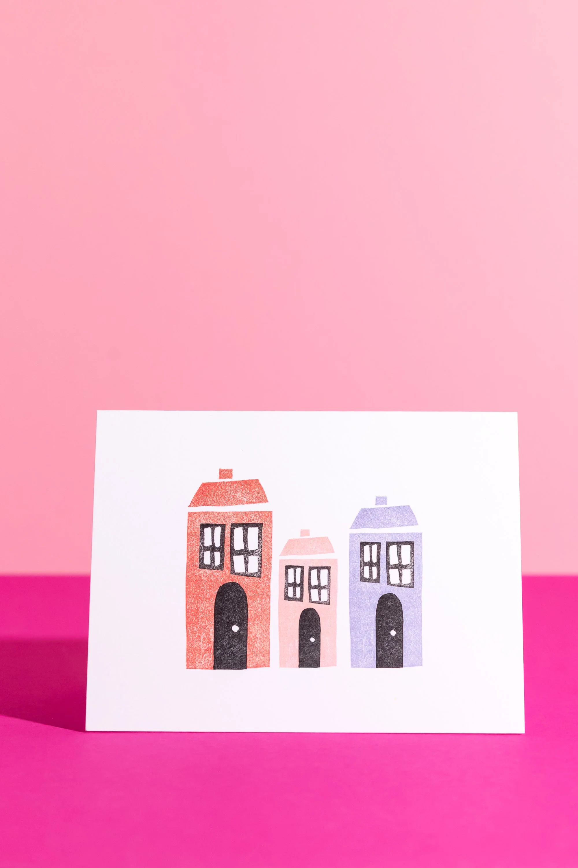 "Welcome Home" Linocut Greeting Card