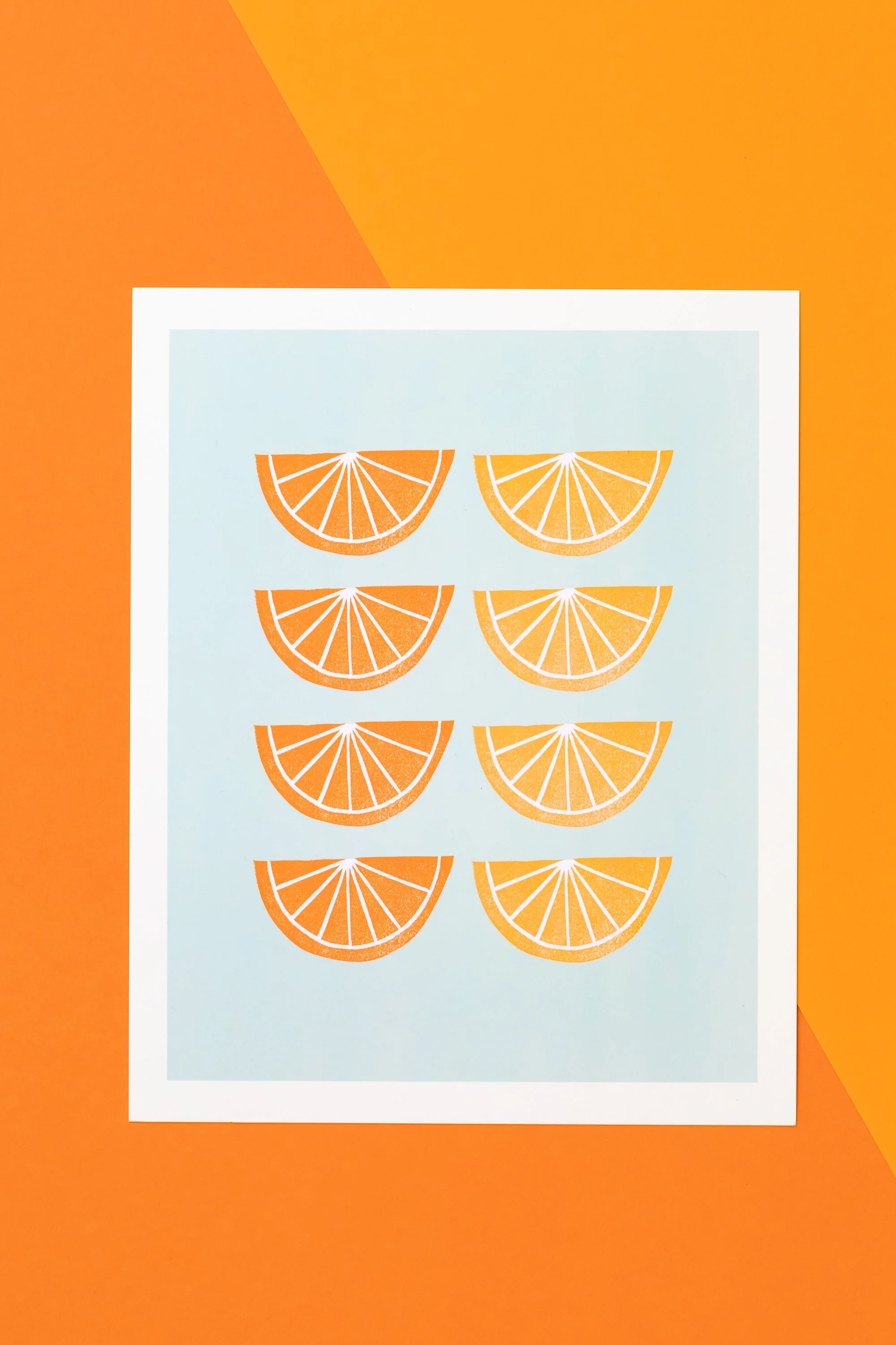 "Retro Garnish" Linocut 8x10 Print