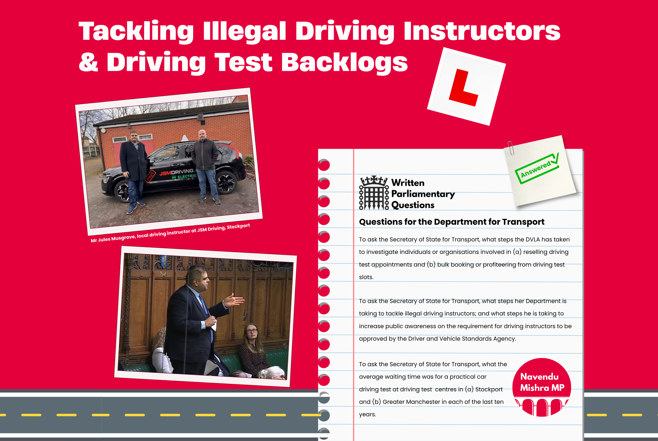 Tackling Illegal Driving Instructors and Driving Test Backlogs
