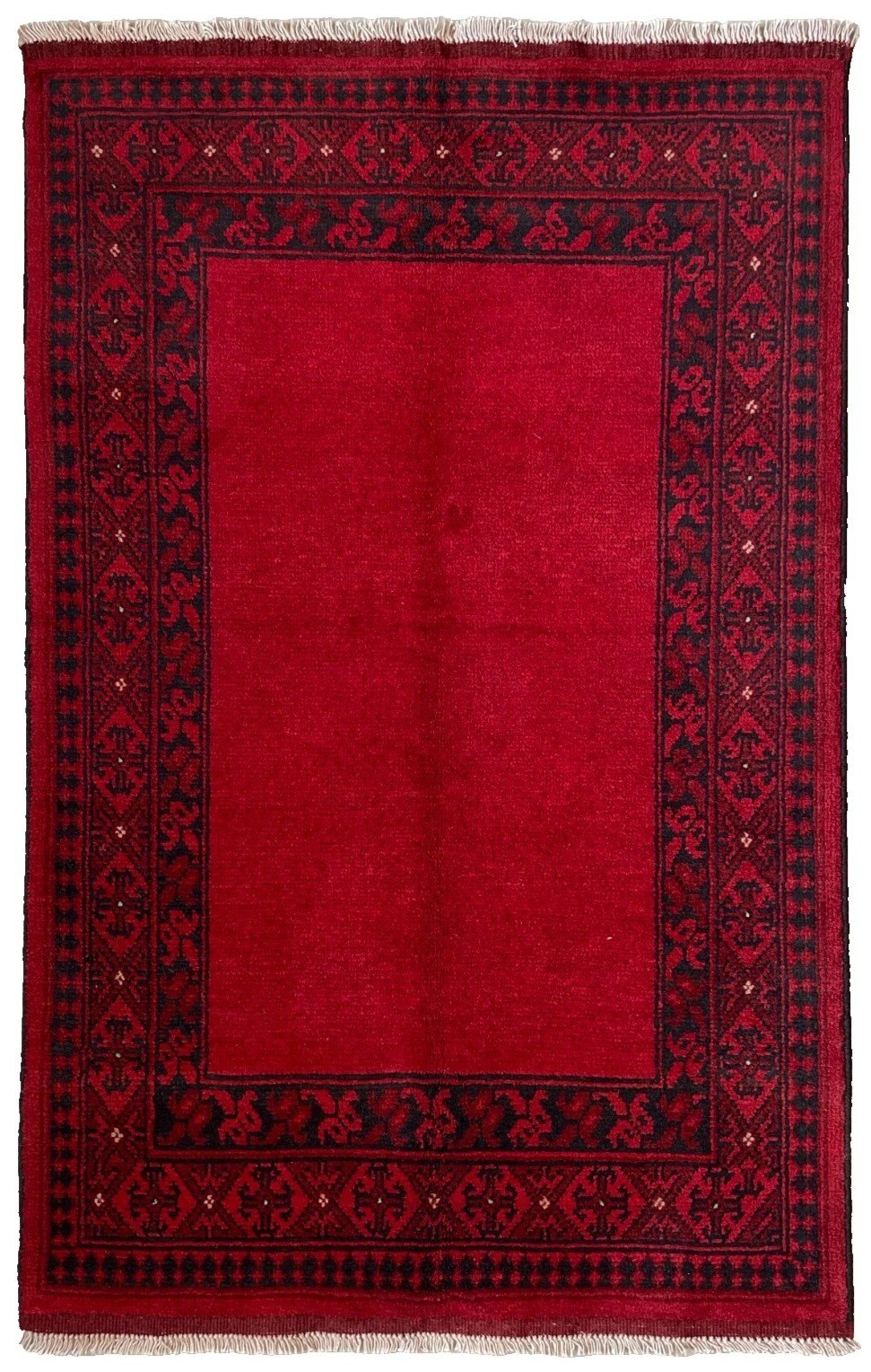 Handmade Afghan Aqcha Rug | 160 x 99 cm
