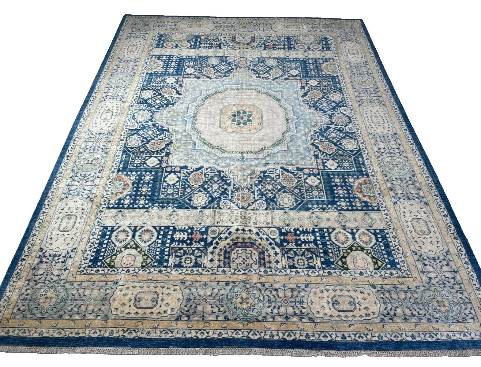 Handmade Afghan Mamluk Rug | 419 x 310 cm