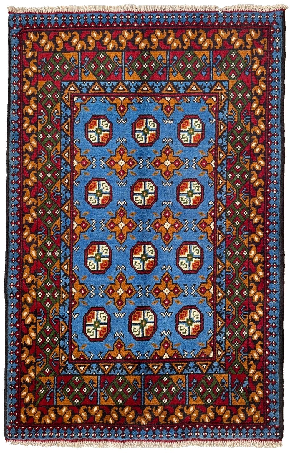 Handmade Afghan Aqcha Rug | 161 x 102 cm