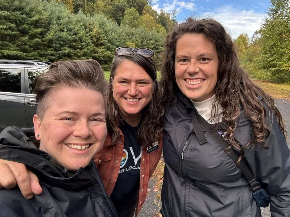Jess, Ingrid, and Laura at Lake Logan for Hurricane Anniversary.jpg