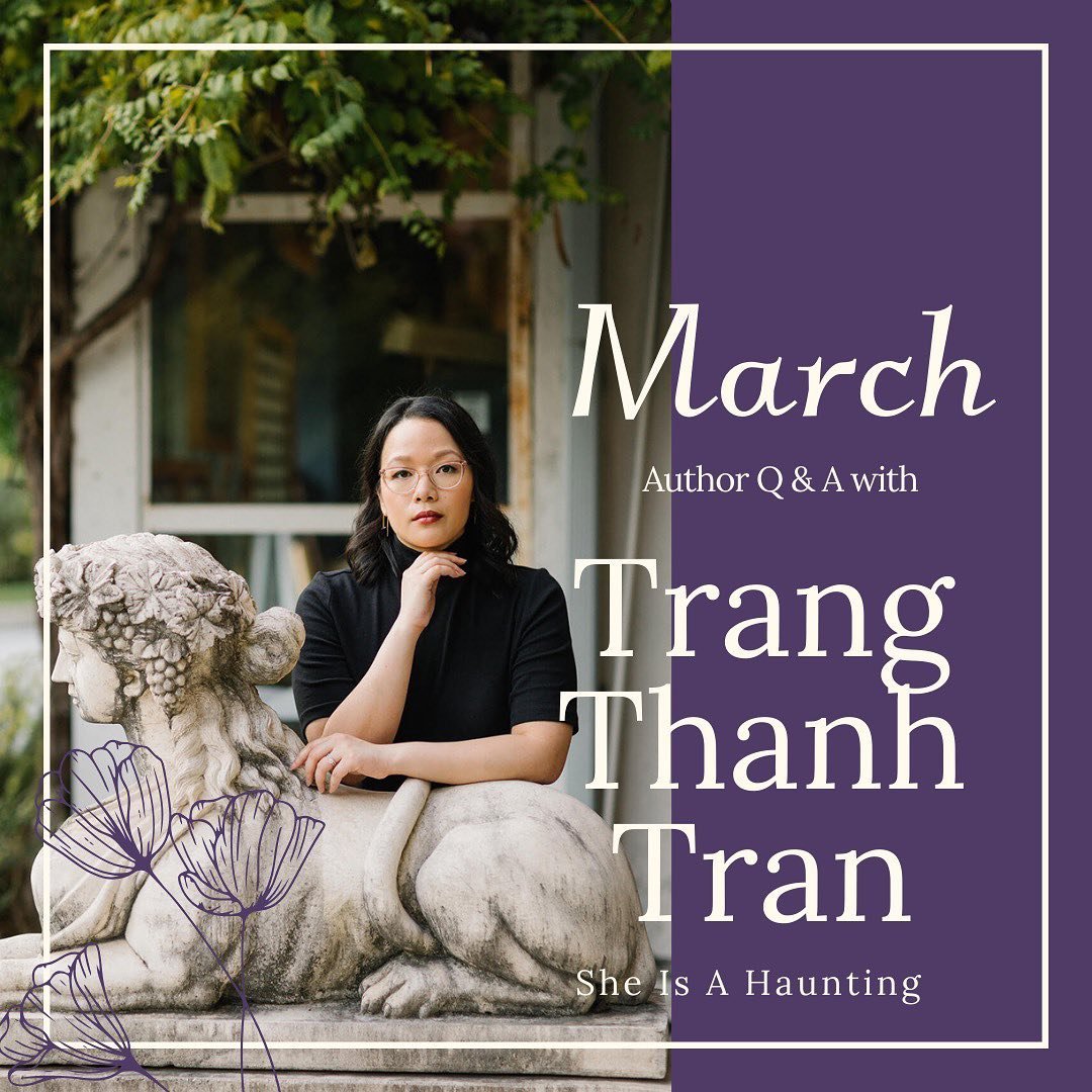 Our Author Profile with Trang Thanh Tran is up on the website for you to read! Learn more about how Tran came up with the idea for SHE IS A HAUNTING and how their family impacted the dynamic between Jade and B&agrave;. Check out the link in the bio! 